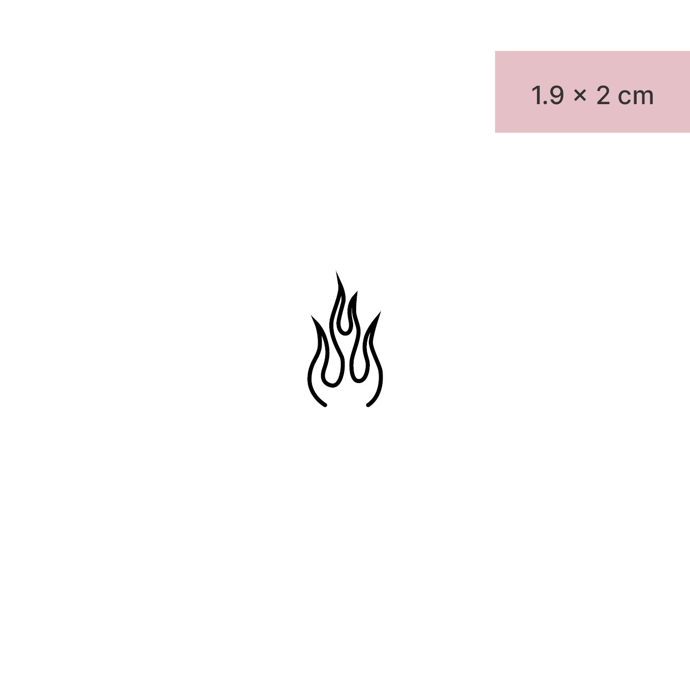 Abstrakte Flamme Tattoo von minink, der Marke für temporäre Tattoos.